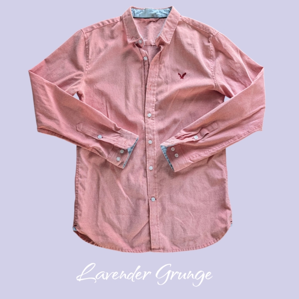 American Eagle Red Button Up Shirt - US M